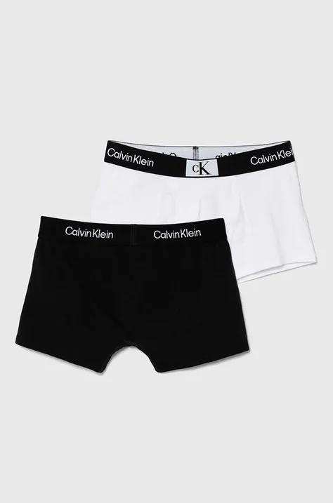 Otroške boksarice Calvin Klein Underwear 2-pack črna barva