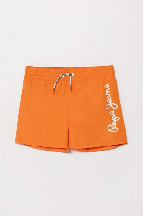 Детски плувни шорти Pepe Jeans LOGO SWIMSHORT в оранжево