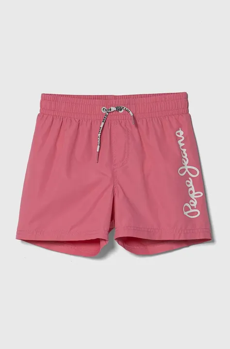 Детски плувни шорти Pepe Jeans LOGO SWIMSHORT в розово