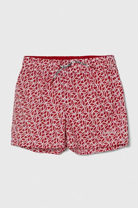 Дитячі шорти для плавання Pepe Jeans P PRINT SWIMSHORT колір червоний