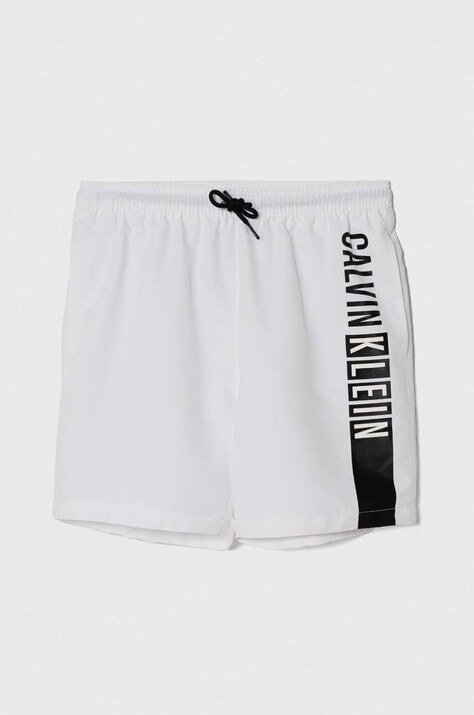 Calvin Klein Jeans pantaloni scurti de baie copii culoarea alb