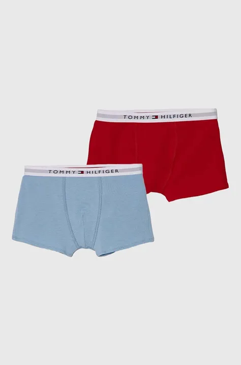 Дитячі бавовняні боксери Tommy Hilfiger 2-pack колір червоний
