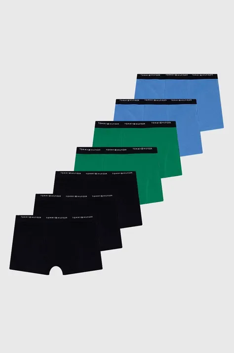 Παιδικό βαμβακερό μποξεράκι Tommy Hilfiger 7-pack χρώμα: πράσινο