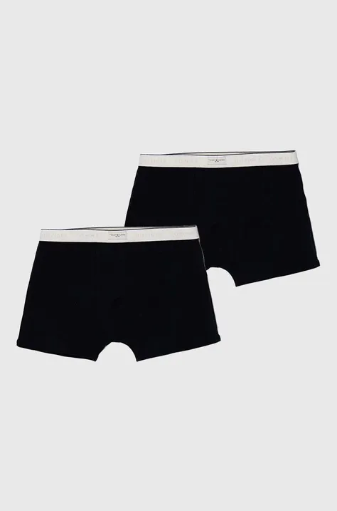 Detské bavlnené boxerky Tommy Hilfiger 2-pak tmavomodrá farba