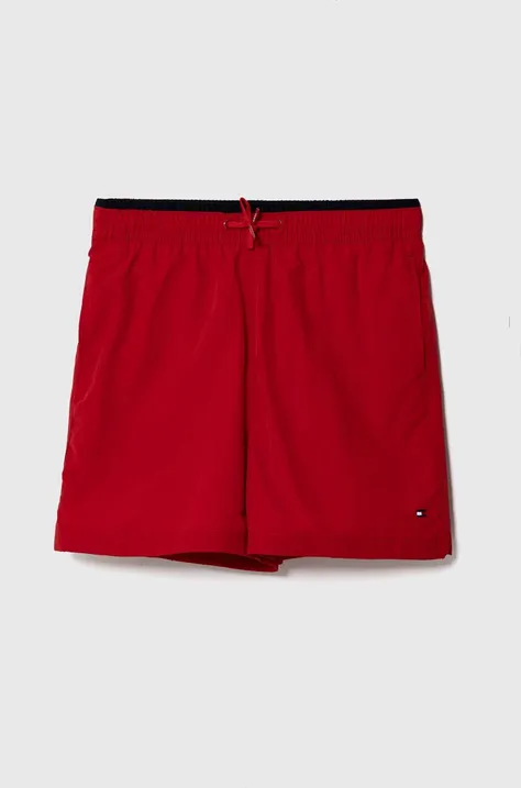 Dječje kratke hlače za kupanje Tommy Hilfiger boja: crvena