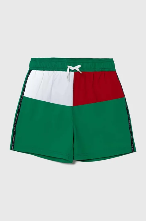 Dječje kratke hlače za kupanje Tommy Hilfiger boja: zelena