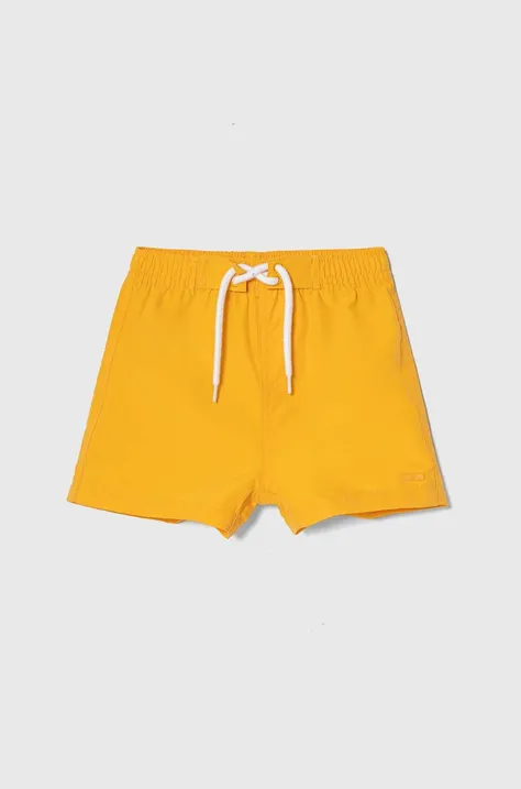 Plavkové šortky pre bábätká zippy žltá farba