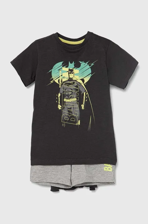 Dječja pamučna pidžama zippy x Warner Bros boja: siva, s uzorkom