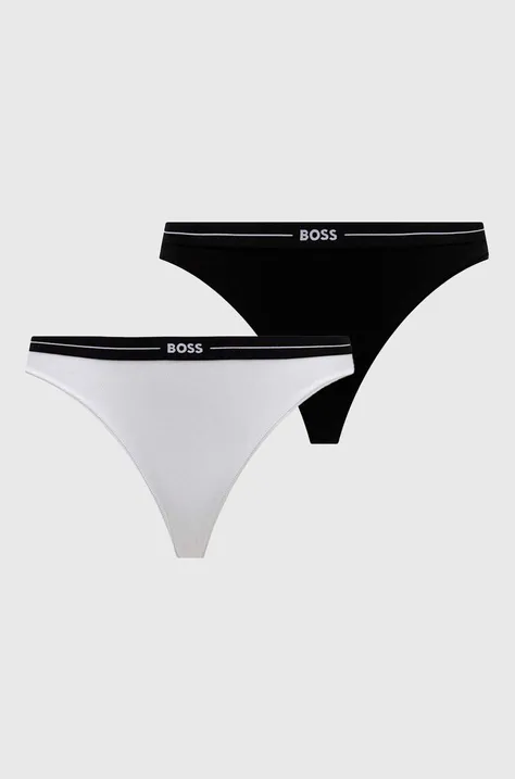 Nohavičky BOSS 3-pak biela farba