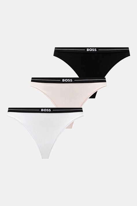 BOSS stringi 3-pack kolor czarny 50510030