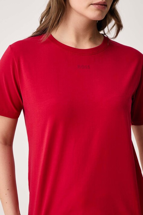 BOSS футболка lounge жіноча бавовняна з еластаном CI T-Shirt — SS24-BID01M, червоний — фото 4
