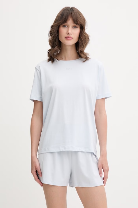 BOSS t-shirt γυναικείο από βαμβάκι με ελαστάνη CI T-Shirt μπλε 50510322