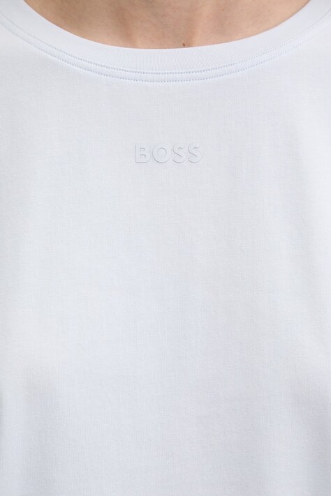 BOSS футболка жіноча бавовняна з еластаном CI T-Shirt — SS24-BID01M, блакитний — фото 5