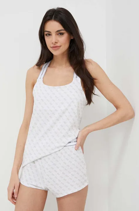 Guess piżama damska kolor biały