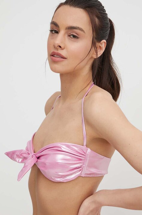 Горнище на бански Pinko в розово с меки чашки 103228 A1PN