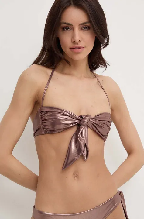Pinko bikini felső barna, puha kosaras, 103228 A1PN