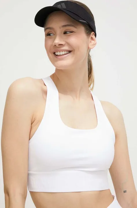 Αθλητικό σουτιέν DKNY χρώμα: άσπρο