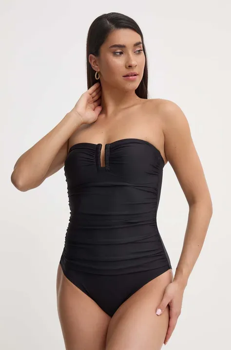 Jednodijelni kupaći kostim Dkny boja: crna, lagano učvršćene košarice, DI4MS605