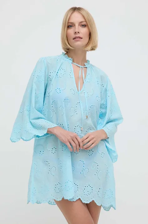 Melissa Odabash sukienka plażowa Lucy kolor niebieski