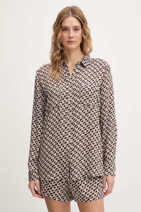 Melissa Odabash koszula plażowa Millie kolor brązowy Millie