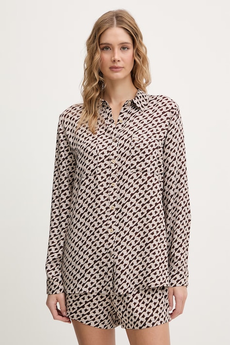 Melissa Odabash koszula plażowa Millie kolor brązowy Millie