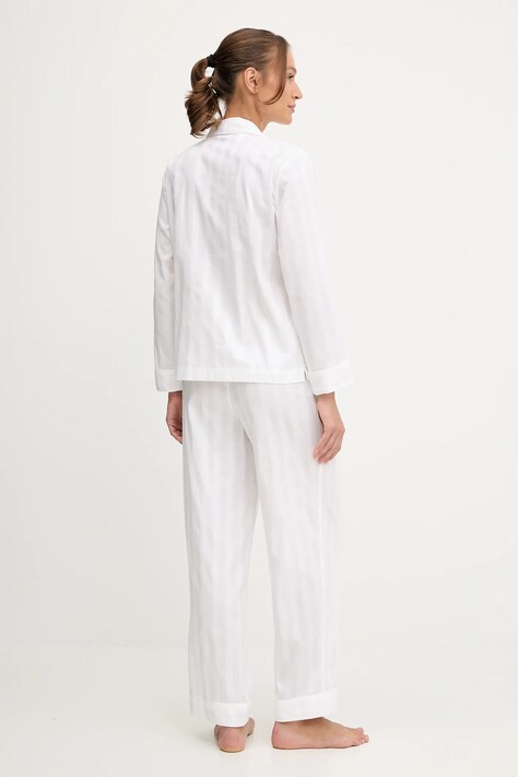 Бавовняна піжама Lauren Ralph Lauren — SS24-BID0CJ, білий — фото 2