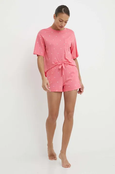 Dkny pijama femei, culoarea roz, YI80010