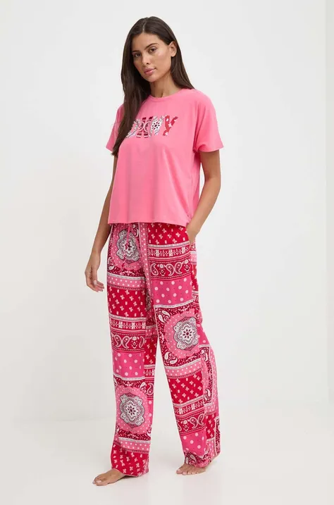 Pižama Dkny ženska, roza barva, YI90015