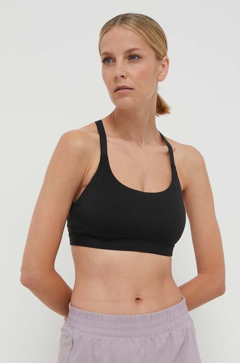 adidas Performance sutien sport All Me culoarea negru, uni IQ3374