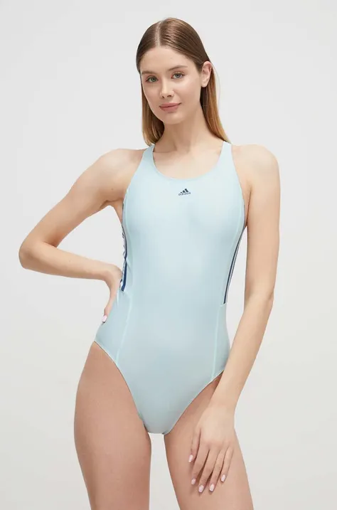 Jednodijelni kupaći kostim adidas Performance boja: tirkizna, mekane košarice