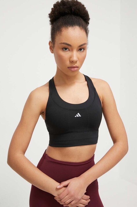 Αθλητικό σουτιέν adidas Performance χρώμα: μαύρο IX1553