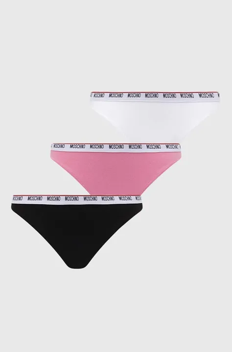 Moschino Underwear chiloti 3-pack culoarea roz, 241V6A23044402
