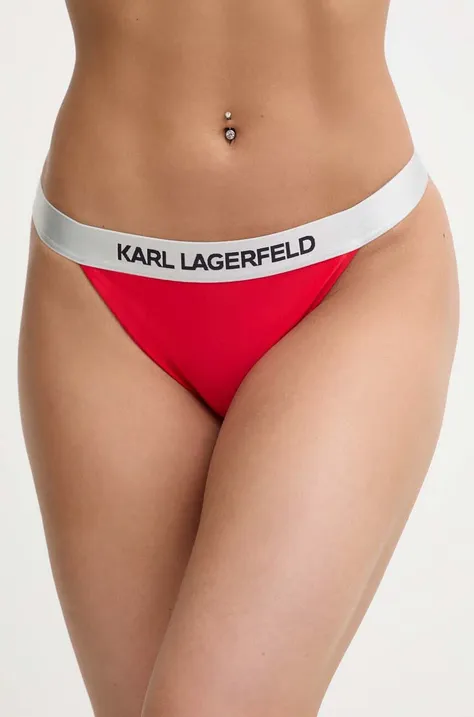 Долнище на бански Karl Lagerfeld в червено