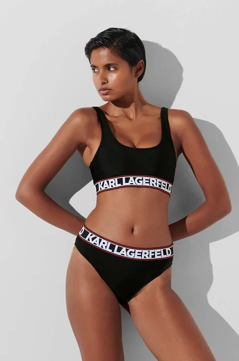 Karl Lagerfeld biustonosz kolor czarny gładki