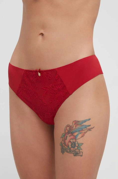 Chantelle slip brasiliani colore rosso