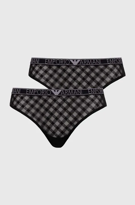 Gaćice Emporio Armani Underwear boja: crna, od čipke, 162948 4R208