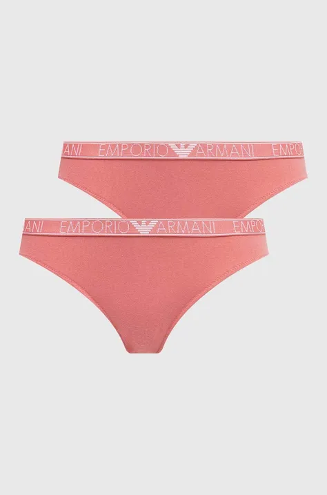 Emporio Armani Underwear chiloti 2-pack culoarea roz