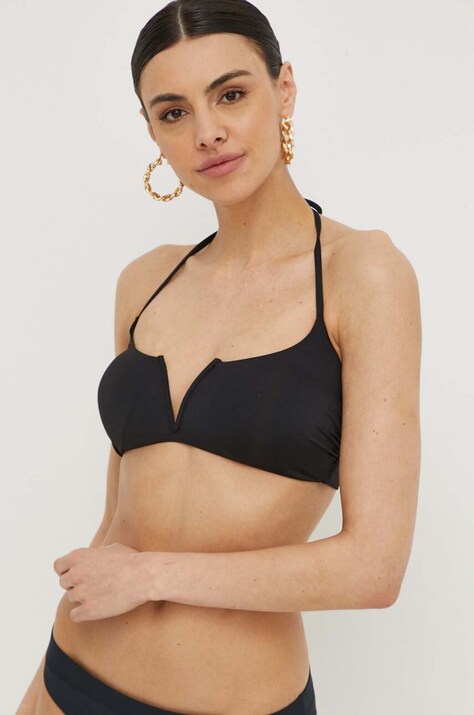 Liu Jo sutien de baie culoarea negru, cupa usor rigidizata