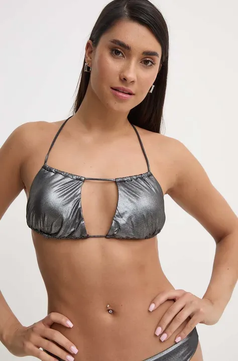 Bikini top HUGO χρώμα: ασημί, 50515387