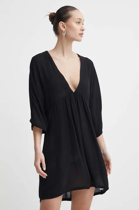 Plážové šaty Roxy černá barva, ERJX603386
