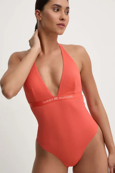 Jednodijelni kupaći kostim Tommy Hilfiger boja: narančasta, mekane košarice, UW0UW05259