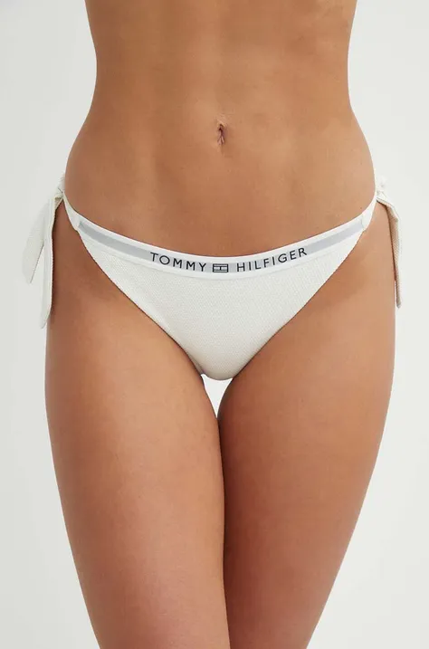Plavkové nohavičky Tommy Hilfiger biela farba, UW0UW05260