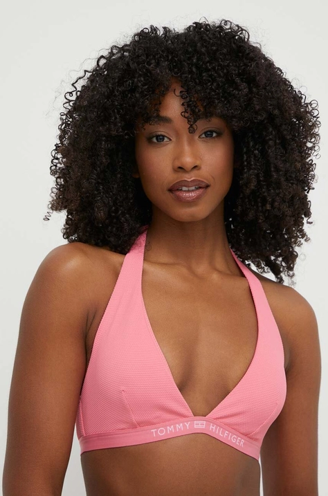 Bikini top Tommy Hilfiger χρώμα: ροζ