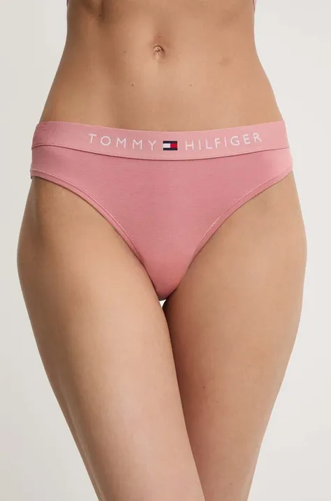 Στρινγκ Tommy Hilfiger χρώμα: ροζ, UW0UW04146