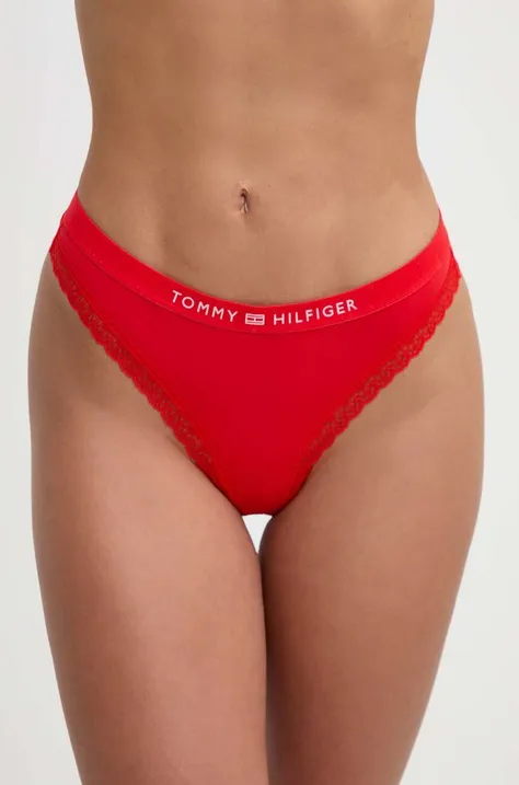 Tanga Tommy Hilfiger červená barva, UW0UW04184