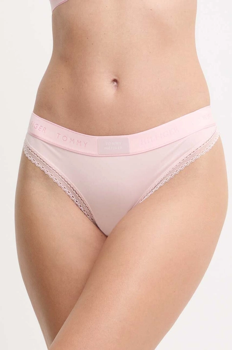 Tommy Hilfiger tanga culoarea roz, UW0UW04814