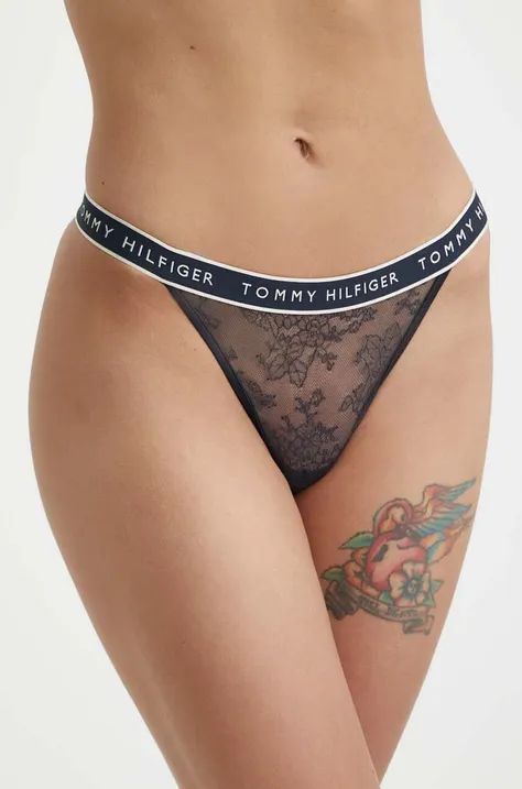 Tommy Hilfiger tanga sötétkék, UW0UW05177