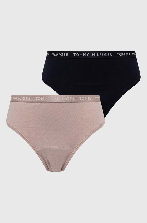 Σλιπ περιόδου Tommy Hilfiger 2-pack χρώμα: μπεζ, UW0UW05221