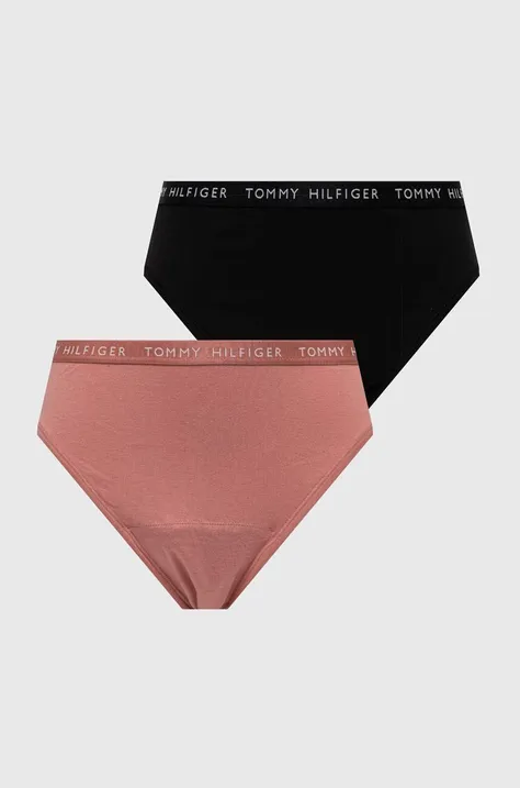 Menstrualne hlačke Tommy Hilfiger 2-pack roza barva, UW0UW05221