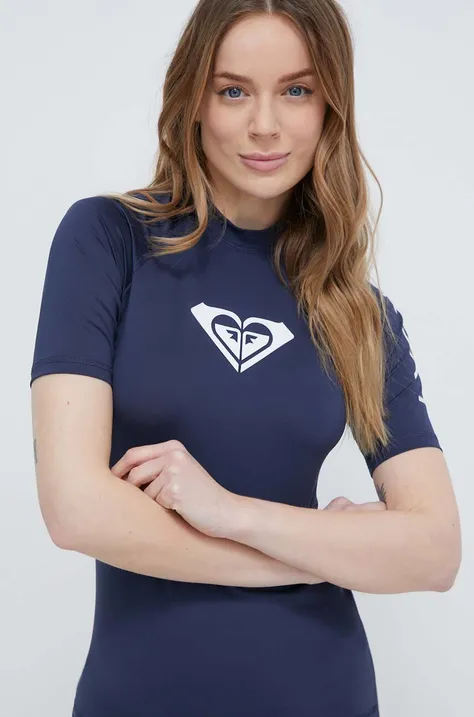 T-shirt κολύμβησης Roxy Whole Hearted χρώμα: ναυτικό μπλε